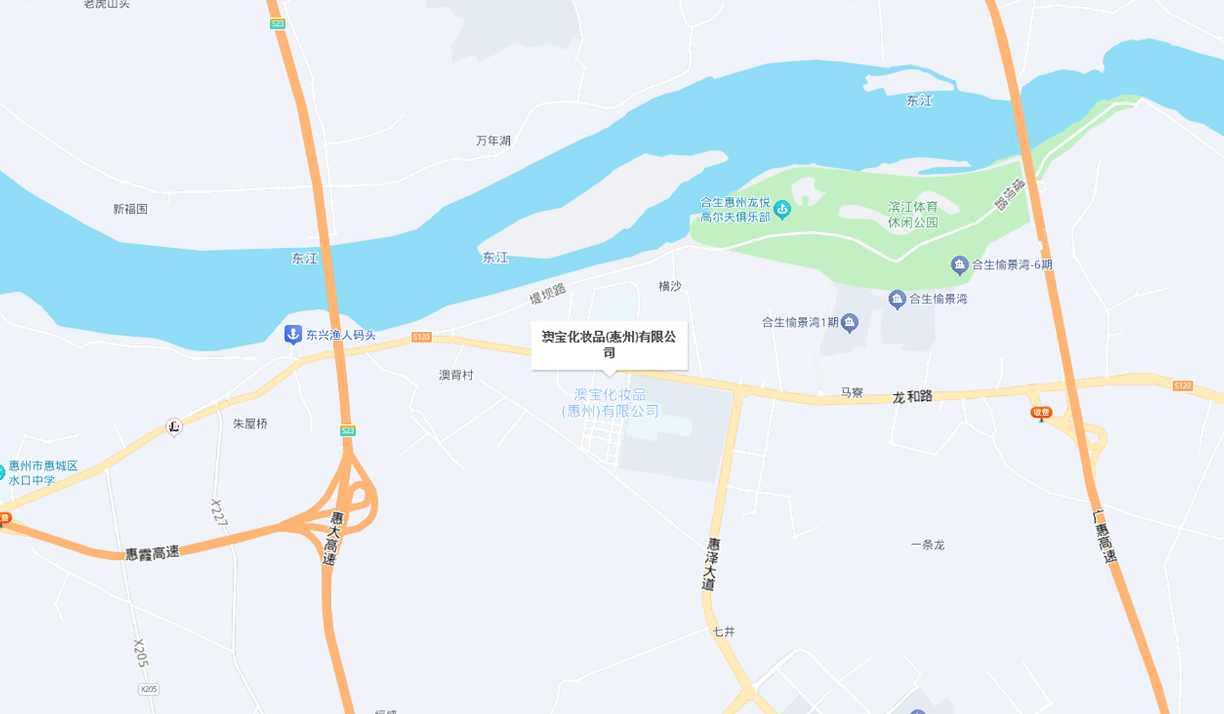 惠州横沙工业区地图